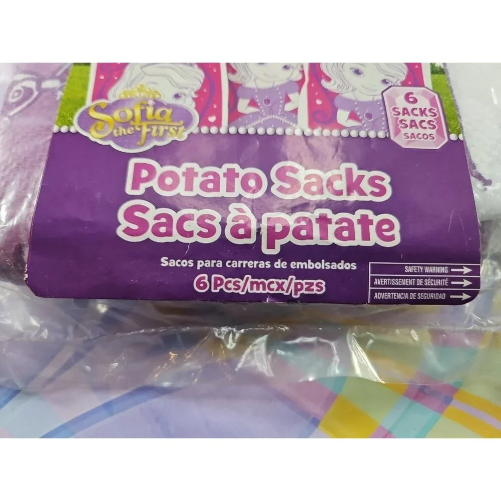 Sofia the First Disney Princess Kids Birthday Party Favor Potato Sacks New
